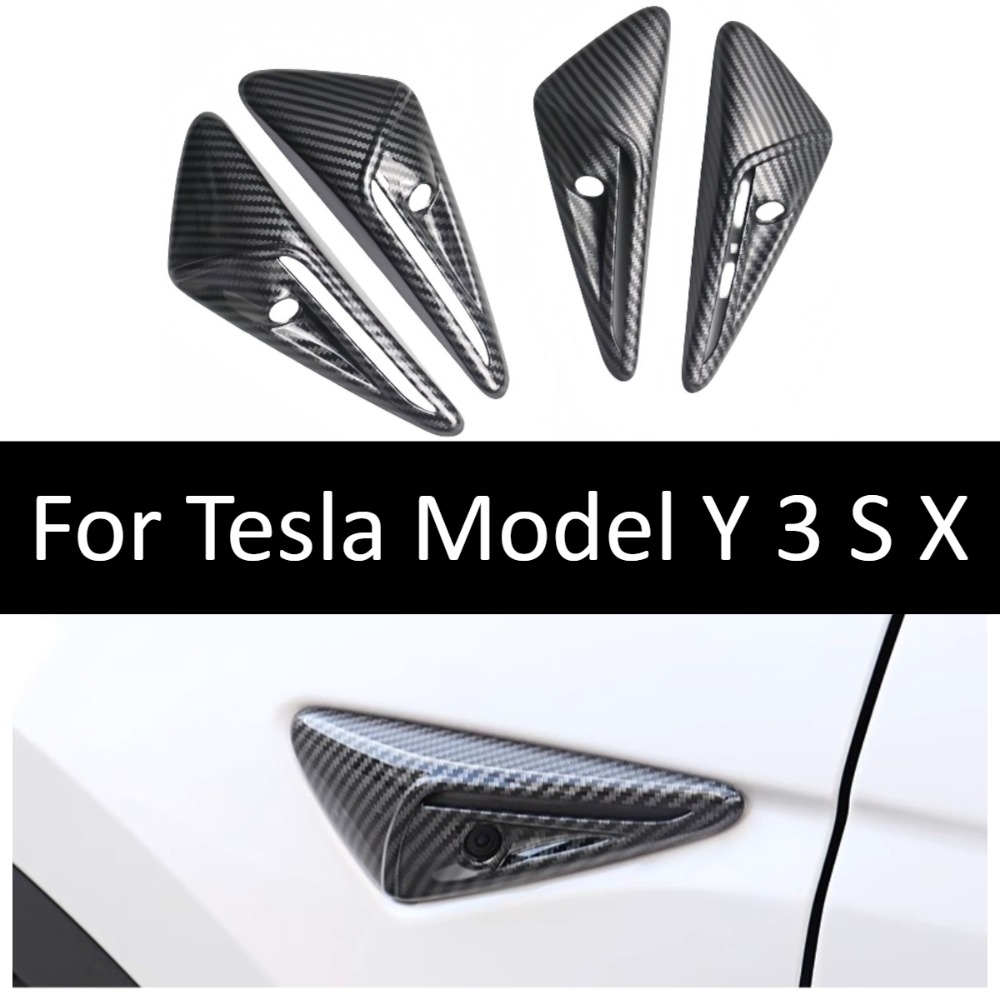 Car Accessories Exterior - Carbon Fiber Cameras Covers Trim For