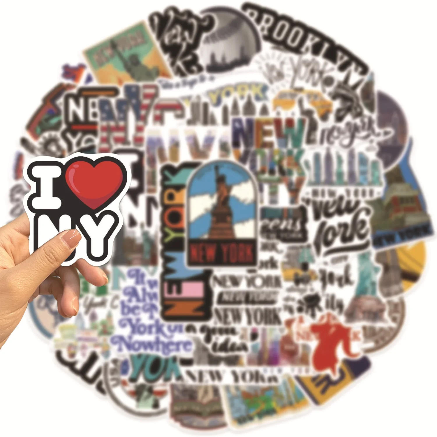 50/100pcs Cute New York City T - đánh giá và giá Car Accessories York