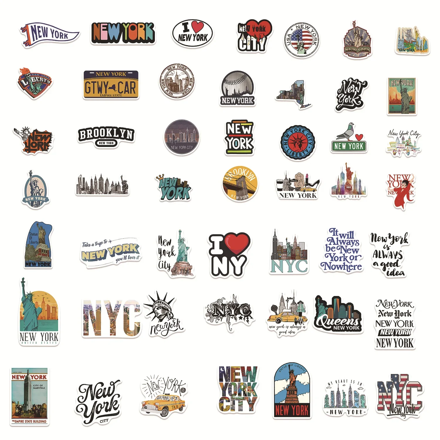 50/100pcs Cute New York City T - đánh giá và giá Car Accessories York