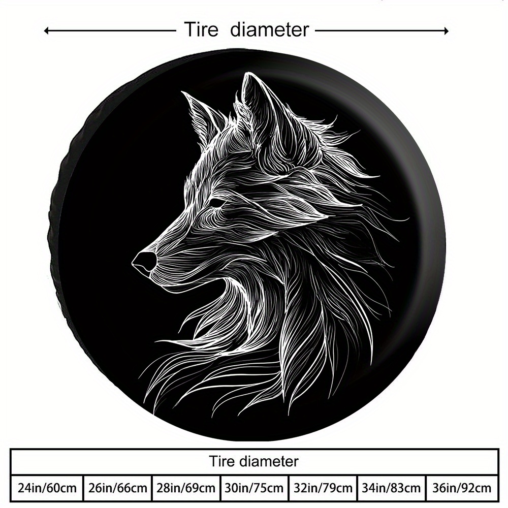 Wolf Head Graphic Tire Cover P - đánh giá và giá Car Accessories Exterior